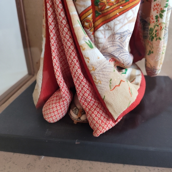 1950's Vintage Japanese Oiran Geisha Doll In Original Glass Box - Picture 5 of 6